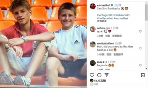 穆勒社媒晒少年时代造访圣西罗照片：圣西罗回忆⚽️